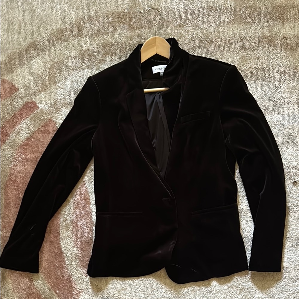 Calvin Klein Black Blazer Tailored Professional Jacket